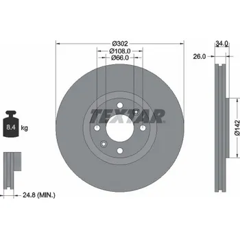 Brzdový kotouč Brzdový kotouč TEXTAR 92133203