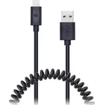 CONNECT IT Wirez Apple Lightning - USB spirálový flexibilní kabel, 1,2 m, černý