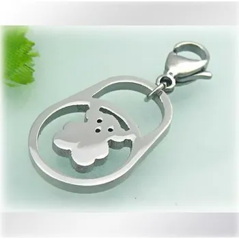 Přívěsek Medvídek v kruhu - přívěsek z oceli