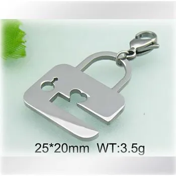 Přívěsek Zámek - varianta 2 - ocelový přívěsek