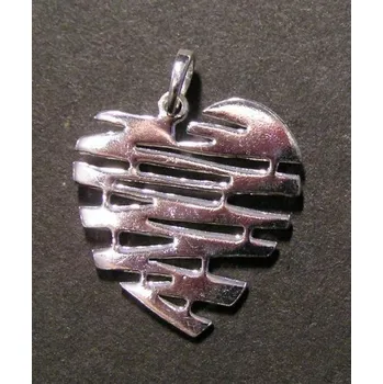 Přívěsek Srdce - stříbrný přívěsek / přívěsek ze stříbra