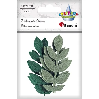 Filc. dekorace, list, 33x75mm, 4ks/bal.