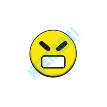 Smajlík s obdélníkoidními ústy - button