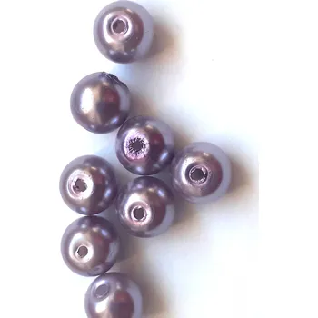 Materiál na výrobu šperku voskové perly 8 mm sv. fialové