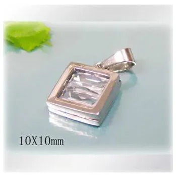 Přívěsek Čtvereček s výplní - ocelový přívěsek