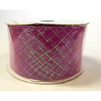 Stuha HY15-873, Dekor. stuha, PURPUROVÁ, 4,5cmx10yard