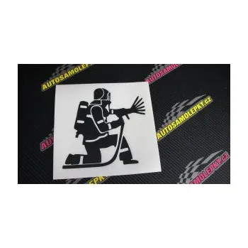 Samolepící dekorace Hasič 007 pravá (17 - šedá) SAMOLEPKA NA AUTO, NÁLEPKA, FÓLIE, POLEP, TUNING, VLASTNÍ TEXT, TISK, AUTOSAMOLEPKY.cz, POLEPY, OBRÁZEK, LOGO, 3D STICKERS