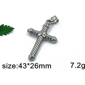 Přívěsek Kříž 43x26mm - ocelový přívěsek