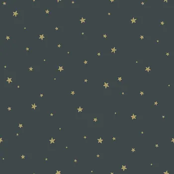 Tapeta Šedomodrá vliesová tapeta se zlatými hvězdičkami 139261, Forest Friends, Esta