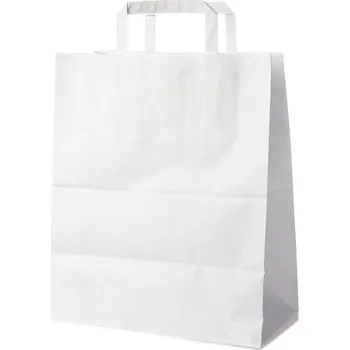 Dárková taška Papírová taška bílá 32+16 x 39 cm [250 ks]