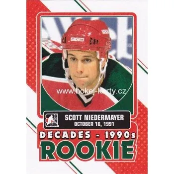Sběratelská karetní hra insert RC karta SCOTT NIEDERMAYER 13-14 ITG Decades 1990s Rookie číslo DR-11
