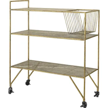 Servírovací stolek BLOOMINGVILLE Barový vozík KATARINA zlatý 82046047