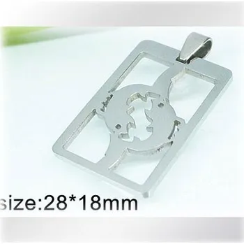 Přívěsek Ryby v obdélníčku - ocelový přívěsek