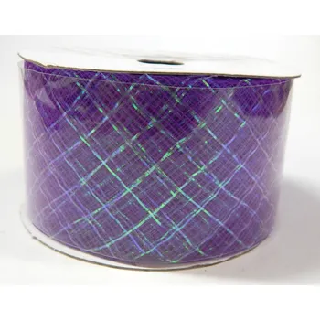 Stuha HY15-873, Dekor. stuha, FIALOVÁ, 4,5cmx10yard
