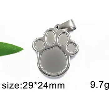 Přívěsek Tlapka - 29x24mm - ocelový přívěsek