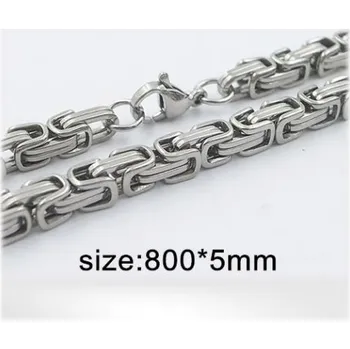 Řetízek Ocelový náhrdelník - 80cm dlouhý, 5mm šířka