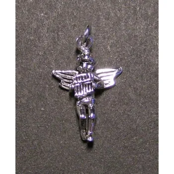 Přívěsek Andílek s panovou flétnou - stříbrný přívěsek / přívěsek ze stříbra
