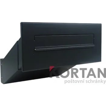 Poštovní schránka 1x poštovní schránka D-041 šikmá k zazdění do sloupku + čelní deska bez jmenovky ČD-4