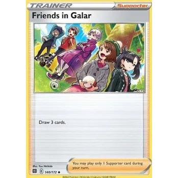 Sběratelská karetní hra Pokémon BRS 140/172 Friends in Galar - Brilliant Stars Stav: Near Mint, Verze: REVERSE HOLO