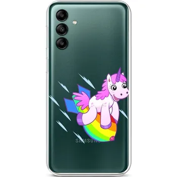 Pouzdro na mobilní telefon Kryt Samsung A04s Flying Unicorn (obal neboli pouzdro na Samsung A04s)