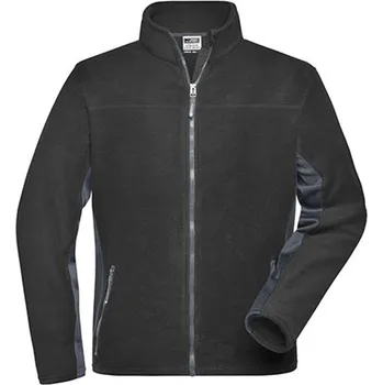 Pánská mikina James&amp;Nicholson Pánská fleecová mikina JN842 Black-Carbon S