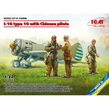 Plastikový model 1:32 Polikarpov I-16 Type 10 w/ Chinese Pilots