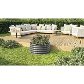 Zahrada Vyvýšený záhon Vitavia Vita 401 Rund Ø 82,1 x 40,1 cm plechový granit