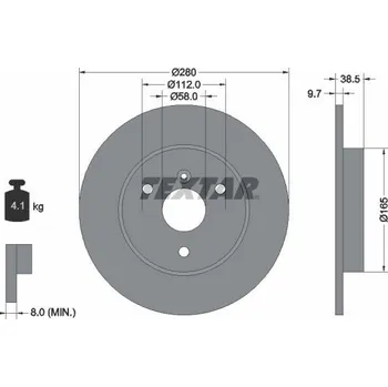 Brzdový kotouč Brzdový kotouč TEXTAR 92155503