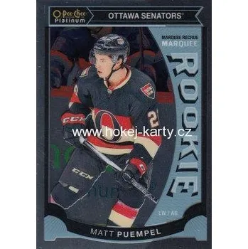 Karetní hra insert RC karta MATT PUEMPEL 15-16 OPC Platinum Marquee Rookie číslo M11