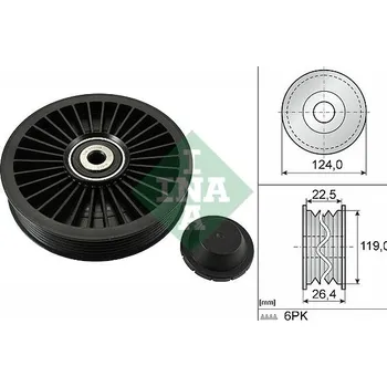 Vratná/vodicí kladka, klínový žebrový řemen Schaeffler INA 532 0242 10