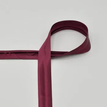 Saténový lemovací proužek, zažehlený, bordó,, 20mm