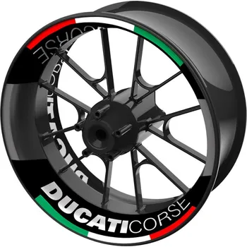 Polep vozidla dvoudílné polepy na kola DUCATI CORSE mst_SM-DP17DC-B02C02