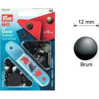 druk stiskací-Anorak 12mm-černěné 10ks