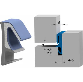 Těsnění do okna a dveří Těsnění drážky křídla ASF 6390 H (šedá / 150 m / 150m)