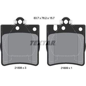 Brzdová destička Sada brzdových destiček, kotoučová brzda TEXTAR 2189803
