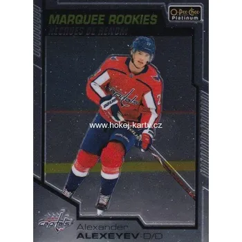 Karetní hra insert RC karta ALEXANDER ALEXEYEV 20-21 OPC Platinum Marquee Rookies číslo 174