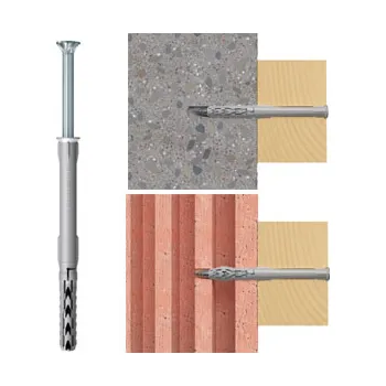Hmoždinka Rámová hmoždinka SXR se šroubem se zápustnou hlavou (10 x 180/130 T A4, TX40, nylon/nerez, 50ks/bal / 50ks)