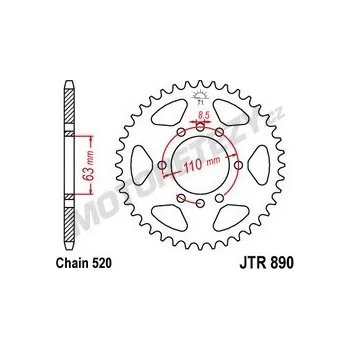 Řetězová sada pro motocykl Rozeta KTM RC 390 rok 14-21