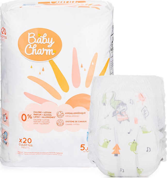 Kalhotkové plenky Baby Charm Maxi vel.5 , 12-17 kg