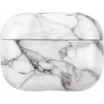 Pouzdro na mobilní telefon Mramorový obal z tvrdého plastu pro AirPods Pro - šedý
