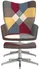 Křeslo Relaxační křeslo se stoličkou 328190 ocel/textil patchwork