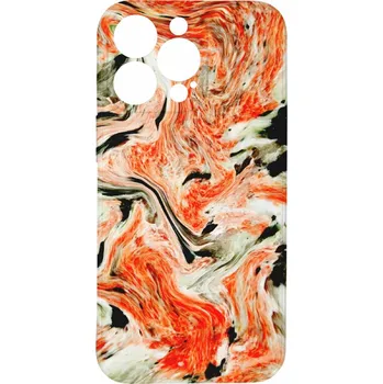 Pouzdro na mobilní telefon Mi-band.cz Kryt Oranžový mramor pro iPhone 12 Pro