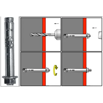 Hmoždinka KPL-M - Kotva plechová pro lehké zatížení (8 x 85 / M6 / 1ks)