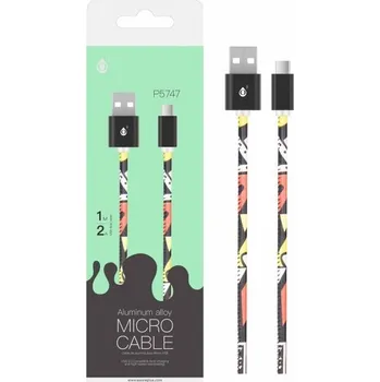 Nabíjecí kabel ALIGATOR PLUS P5747 MicroUSB 2A 1m black