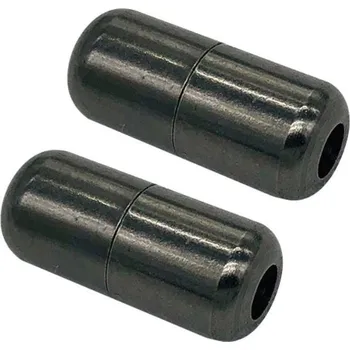 Tkaničky do bot Kulatá hladká šroubovací spona na tkaničky - Černá