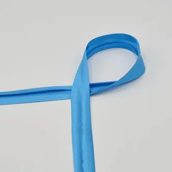 Saténový lemovací proužek, zažehlený, nebesky modrý, 20mm