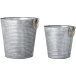 BLOOMINGVILLE Set 2 pozinkovaných květináčů EVAR 82047743