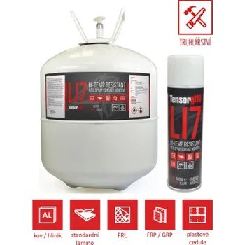 Průmyslové lepidlo TensorGrip L17 - Kontaktní stříkací lepidlo pro vysoké teploty (500 ml / 0,360 kg spray transp. / 1ks)
