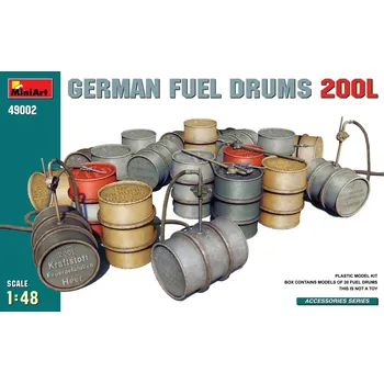 Plastikový model 1/48 German Fuel Drums 200L