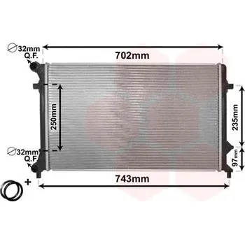 Chladič motoru Chladič, chlazení motoru VAN WEZEL 58002205